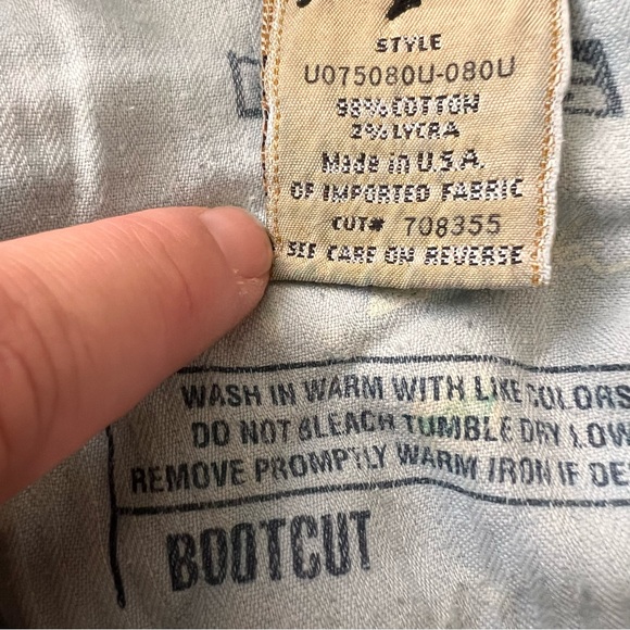 7 For All Mankind Bootcut Jeans Vintage 2005 Distressed Women’s Size 30 Y2K - Picture 9 of 15